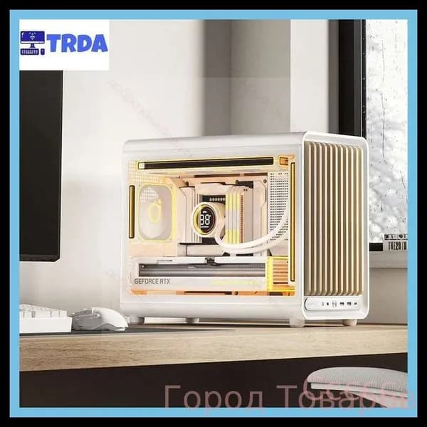 Компьютерный корпус D33, белый, хаки (D33)