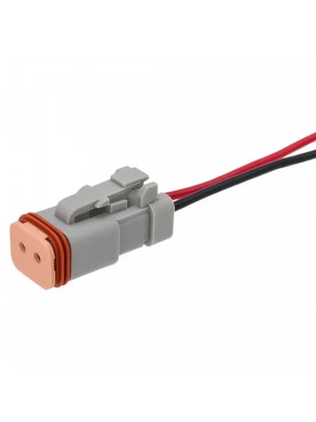 Разъём 2 pin с проводами серии Deutsch DT06-2S-C017 для ГАЗ, КАМАЗ, МАЗ, DAF, Scania