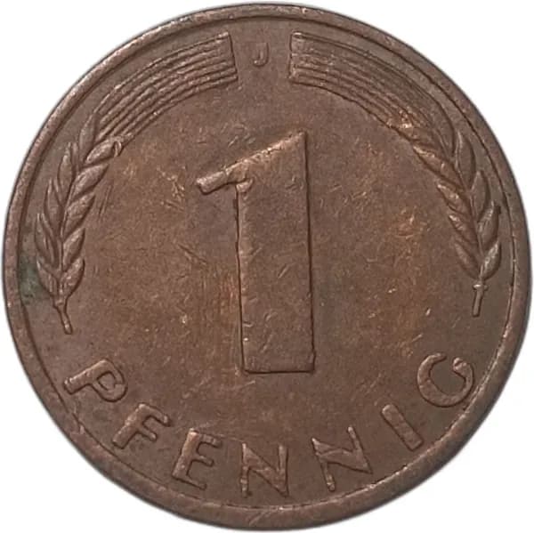 Монета Германия 1 пфенниг 1969