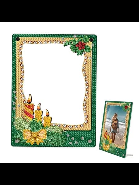 Флора 3D Алмазная мандала фоторамка декор (зелень, Xmas)
