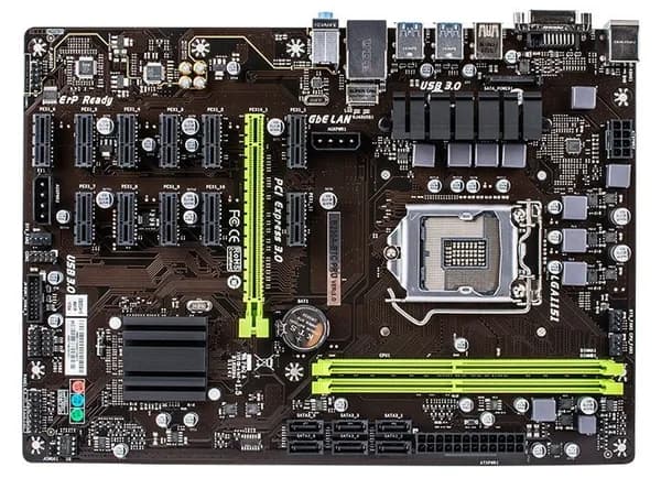 SUPoX B250A-BTC Pro Socket 1151v1 материнская плата для майнинга, и не только! - 12 слотов PCI-E