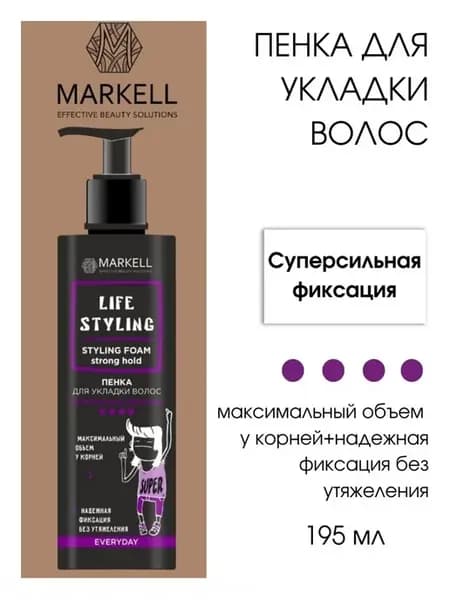 Пенка для укладки волос Life Styling суперсильная