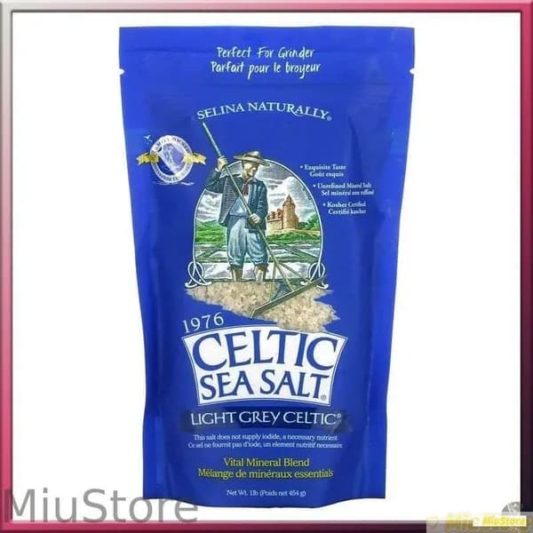 Celtic Sea Salt, Light Grey Celtic, Кельтская соль / смесь основных минералов, серый, 454 гр, средний помол
