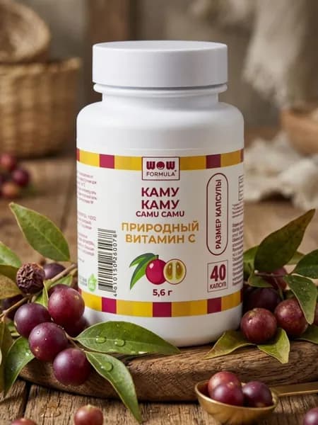 Природный витамин С Каму-Каму/Camu-Camu (40 вег. капсул массой 835 мг) WOW FORMULA