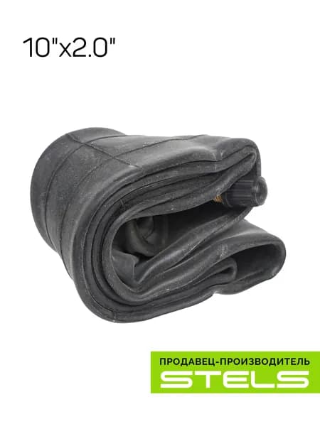 Велокамера 10 камера велосипедная STELS/NTG 10"x2.0" гнутый автониппель, в индивидуальной упаковке