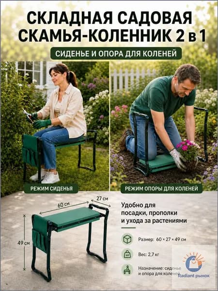 Скамейка-перевертыш 60х49х27 см
