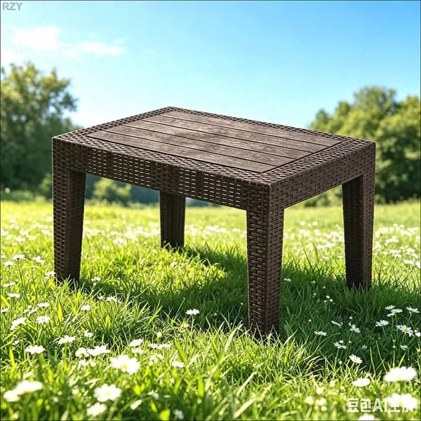 Садовый стол,Пластик, Искусственный ротанг (пластик) 50х70х38 см