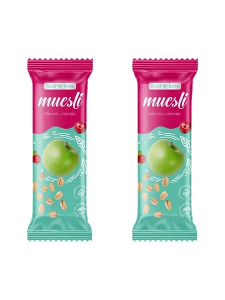 Батончик мюсли Яблоко и клюква 2 шт 50 г ComForte