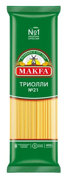 Макароны Makfa вермишель, длинная, триолли, 400 г