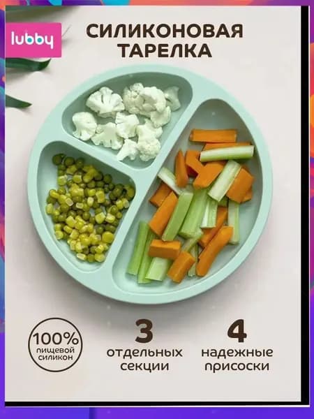 Тарелка 20 см 1 шт зеленый