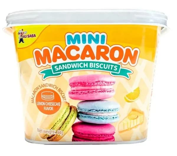 Печенье Mini Macaron Sandwich Lemon Cheesecake со вкусом лимонного чизкейка 44 г