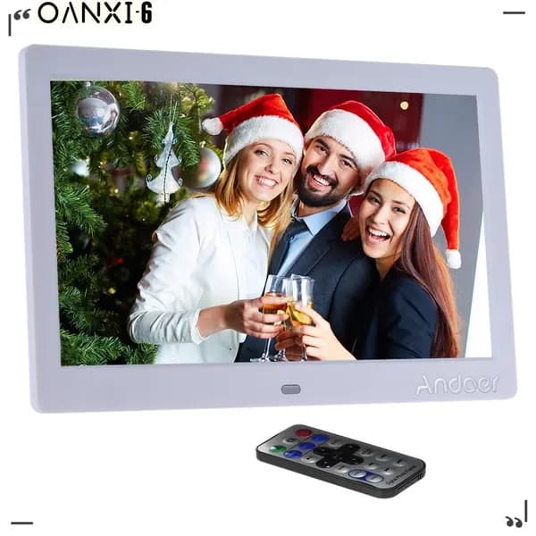 Andoer 10" мультимедийная фоторамка, электронный будильник, для семейных и офисных помещений