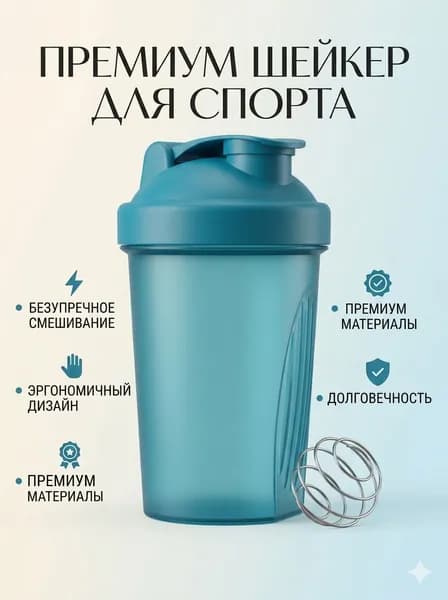 Шейкер спортивный, 400 мл