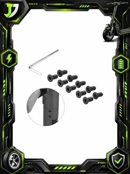 Электроскейтборд винты ninebot es1 e es4, сталь, чёрный, 4 винта + ключ, кронштейн мачты