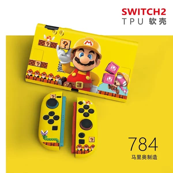 Защитный чехол для Switch 2-го поколения, мягкий чехол из ТПУ, матовый цветной чехол.