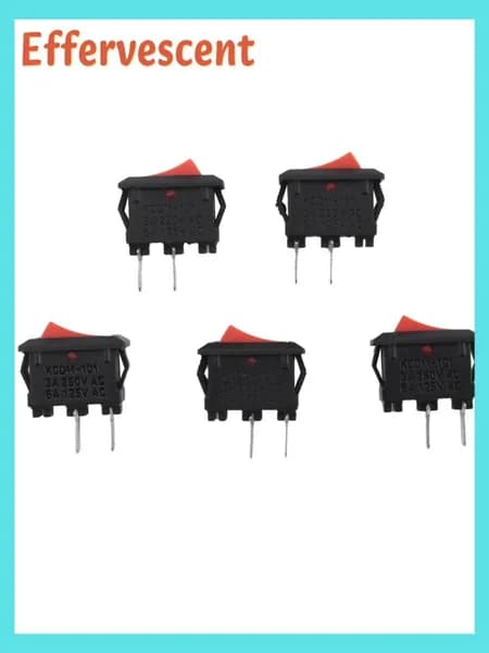 Y35 шт. Вкл-выкл KCD11 2Pin 2P черный красный лодка автомобильный кулисный переключатель 3A 250 В 6A 125 кнопка переменного тока KCD1-11 10X15 KCD117