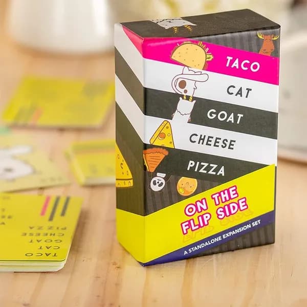 Английская версия карточной игры 'Taco Cat Goat Cheese Pizza'
