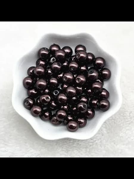 Круглые стеклянные бусины имитация жемчуга 4 6 8 10