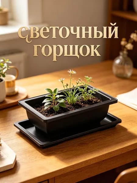 Горшок для цветов, 1 шт, цвет красный