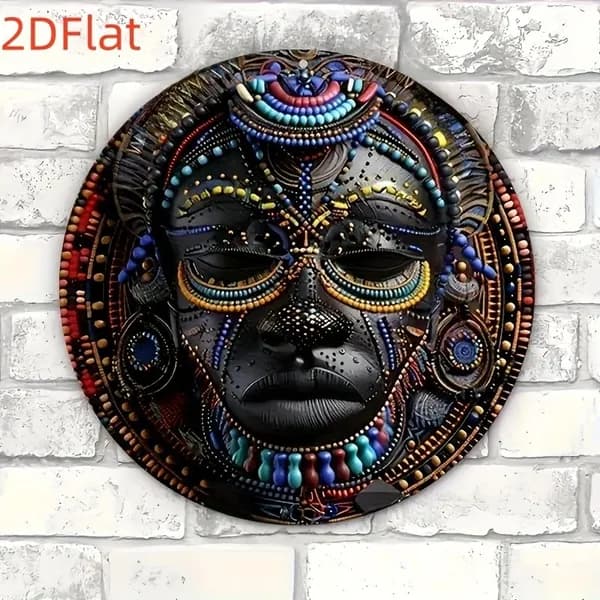 1 Piece Vintage Bohemian Tribal Mask Круглые деревянные декоративные
