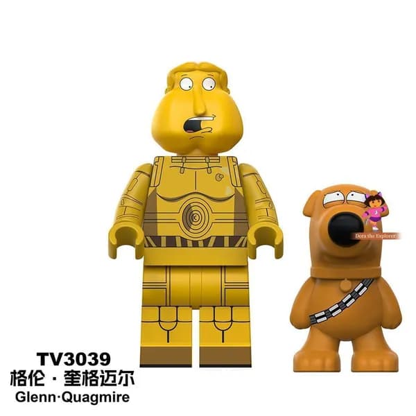 Конструктор (Гриффины) (Family Guy) с фигурками Гленна Куагмира, Криса Гриффина и других персонажей, (человечки), развивающий набор для детей и взрослых