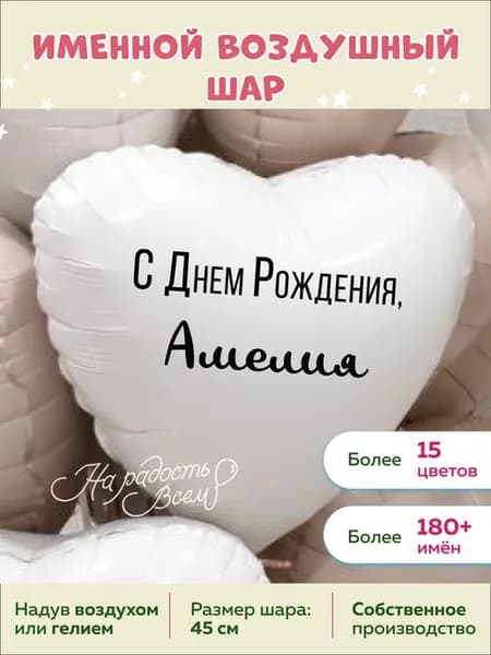 Именной воздушный шар Амелия