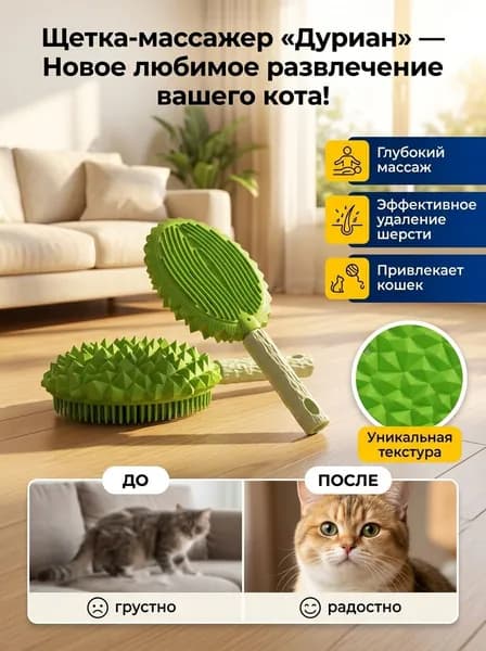 Расческа для животных, многофункциональный, зелёный, травяной