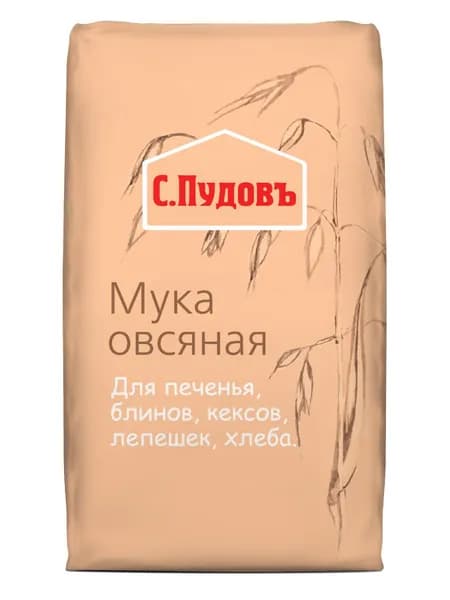 Мука Пудовъ овсяная, 400 г