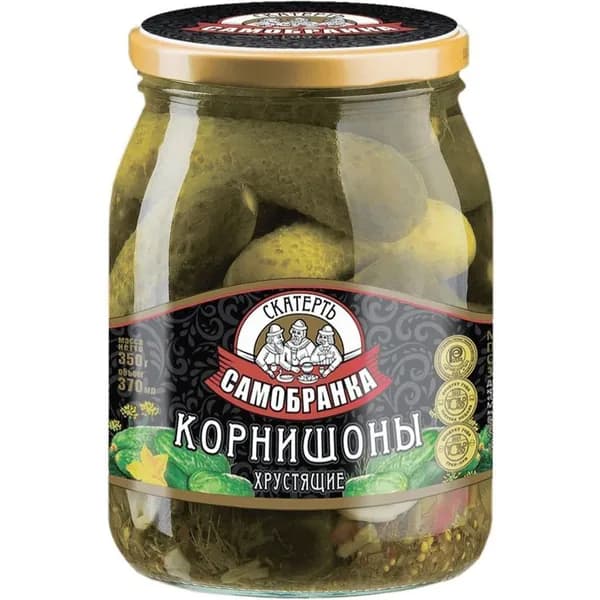 Корнишоны Скатерть-Самобранка маринованные 350 г