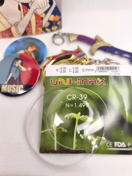 Линза Очковая Бюджетная Сферическая CR-39 Uni-Max 1,499 D70mm ( без покрытия )