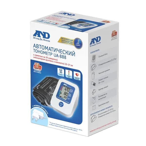 Тонометр автоматический AND UA-888AC с адаптером