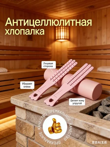 Массажер для тела антицеллюлитный для дома бани и сауны шлепалка