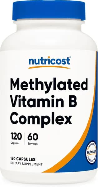 Nutricost Метилированный витаминный комплекс B 120 капсул - (60 порций) Без глютена