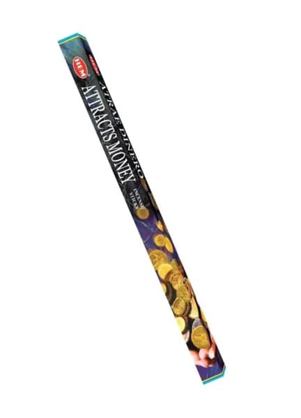 Hem Incense Sticks ATTRACTS MONEY (Благовония ПРИВЛЕКАЮЩИЕ ДЕНЬГИ, Хем), уп. 8 палочек.