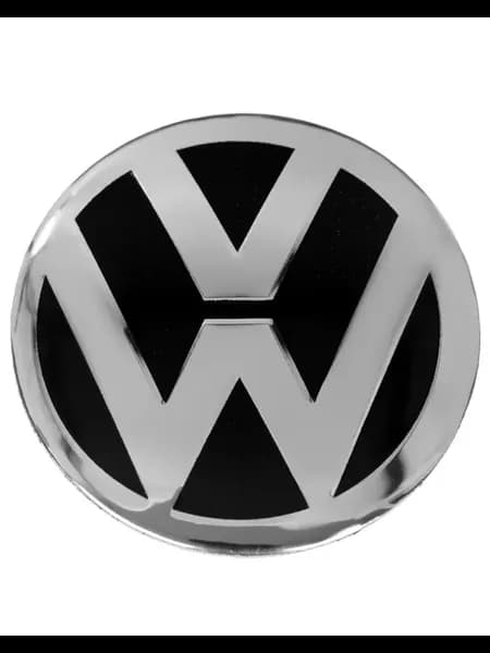 Наклейка на колпаки VW Серебро Черный 54мм. 4шт