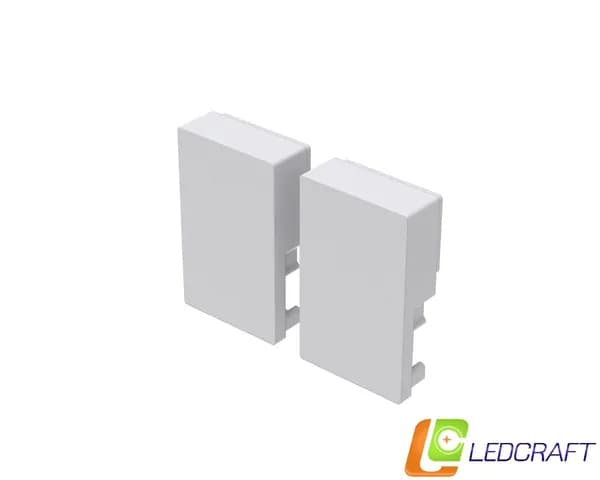 Заглушки 2 шт для профиля LC-LPS1216M1716 пластиковые серые