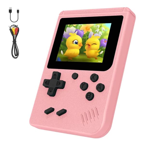 Портативная игровая приставка SUP GAME BOX 400 в 1, приставка со встроенными играми,розовый