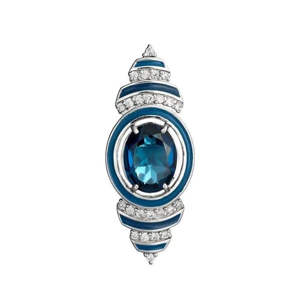 Брошь из серебра 04-0987/0М75-00