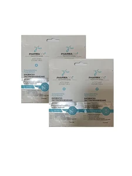 Биомаска Pharmacos Экстраувлажнение-2 штуки