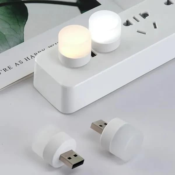 USB светодиодная лампа 1 Вт супер яркая холодный свет компактный ночник для дома офиса авто