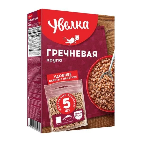 Крупа Увелка Гречневая ядрица Экстра 5пак*80г