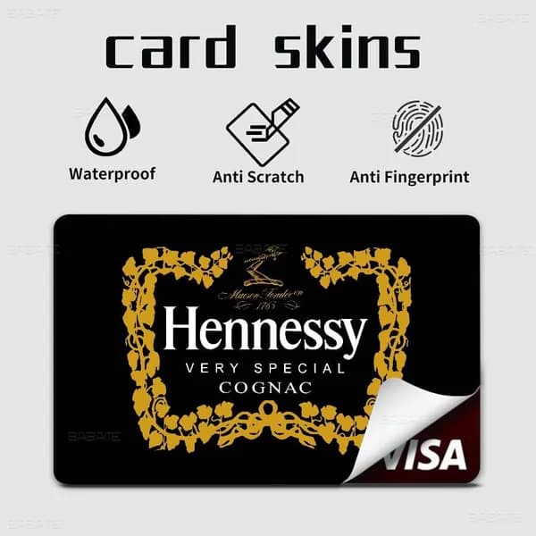 Хеннесси Бренд Hennessy Наклейка на банковскую карту, прозрачная защитная долговечная