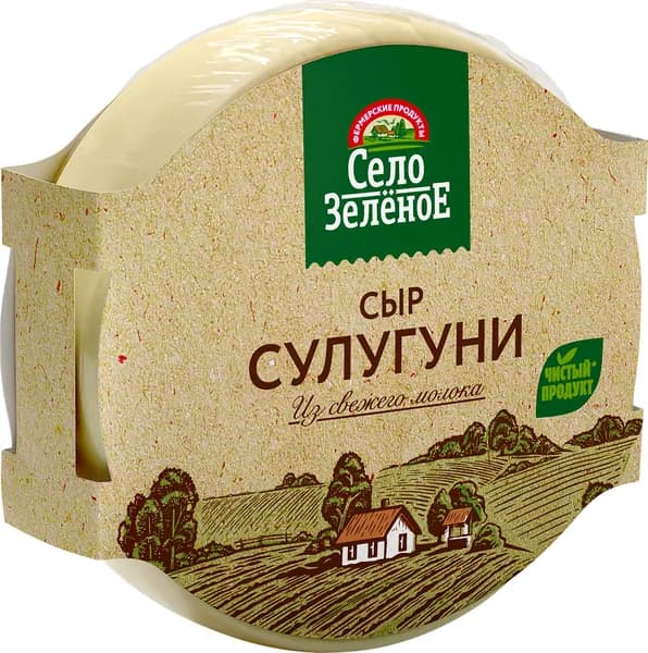Сыр СЕЛО ЗЕЛЕНОЕ Сулугуни 40% без змж, 300г