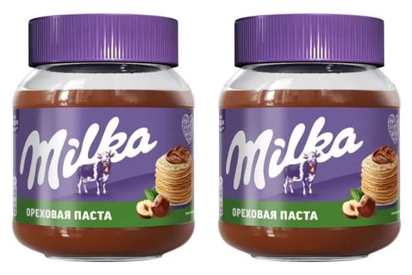 Милка Паста ореховая с добавлением какао, 350 г, 2 шт