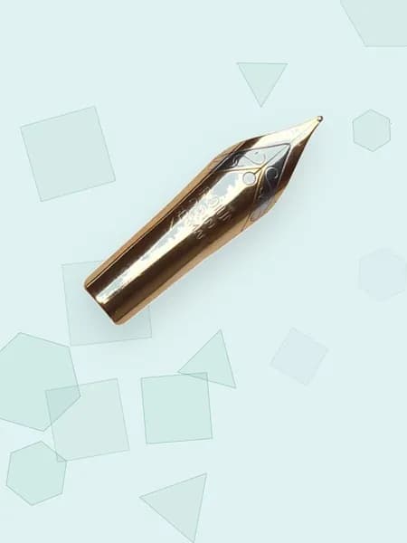 10 сменных перьев для перьевых ручек для каллиграфии, - Bright tip gold 0.5