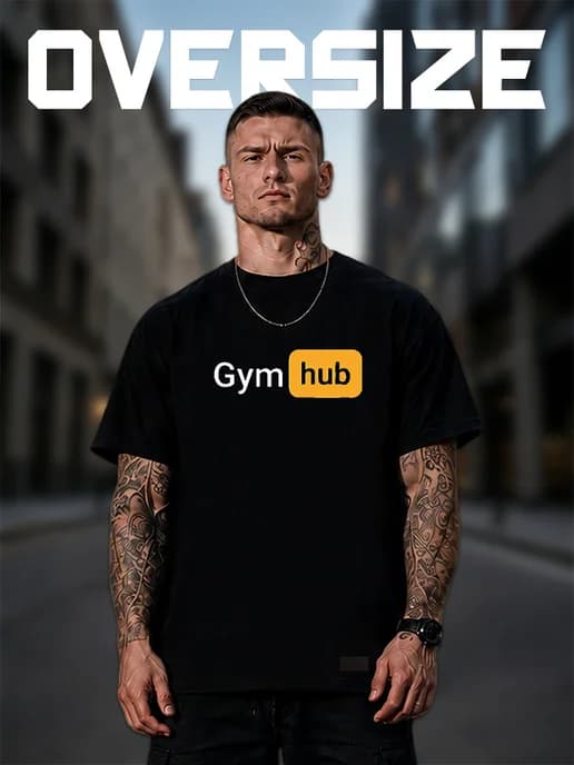 Футболка оверсайз для зала GYM креатин тренболон creatine