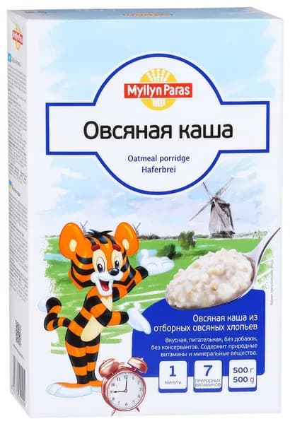 Каша Myllyn Paras Тигренок овсяная, 500г