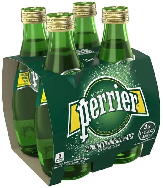 Минеральная газированная Вода Perrier (Перье) 330мл. х 4шт, стекло
