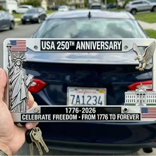 Металлическая рамка для номерного знака США с изображением Статуи Свободы, 320 160 мм