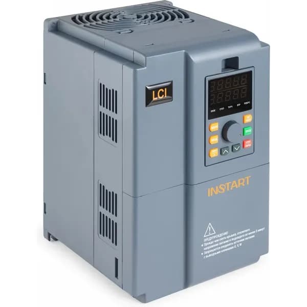 Преобразователь частоты INSTART lci-g7.5/p11-4b 7.5квт/11квт, 18а/24a, 3ф, 380в, 50гц/60гц, ip20, с панелью управления 000 91000